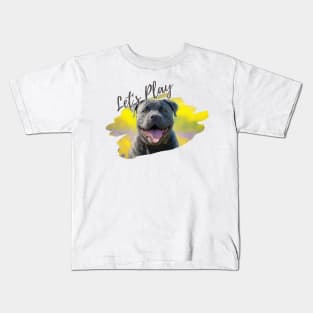 Wildflowers and Cane Corso Impressionist Art Print Kids T-Shirt